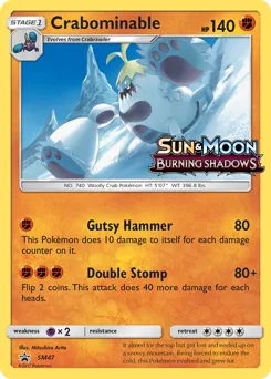SM Black Star Promos Crabominable Pokémon card